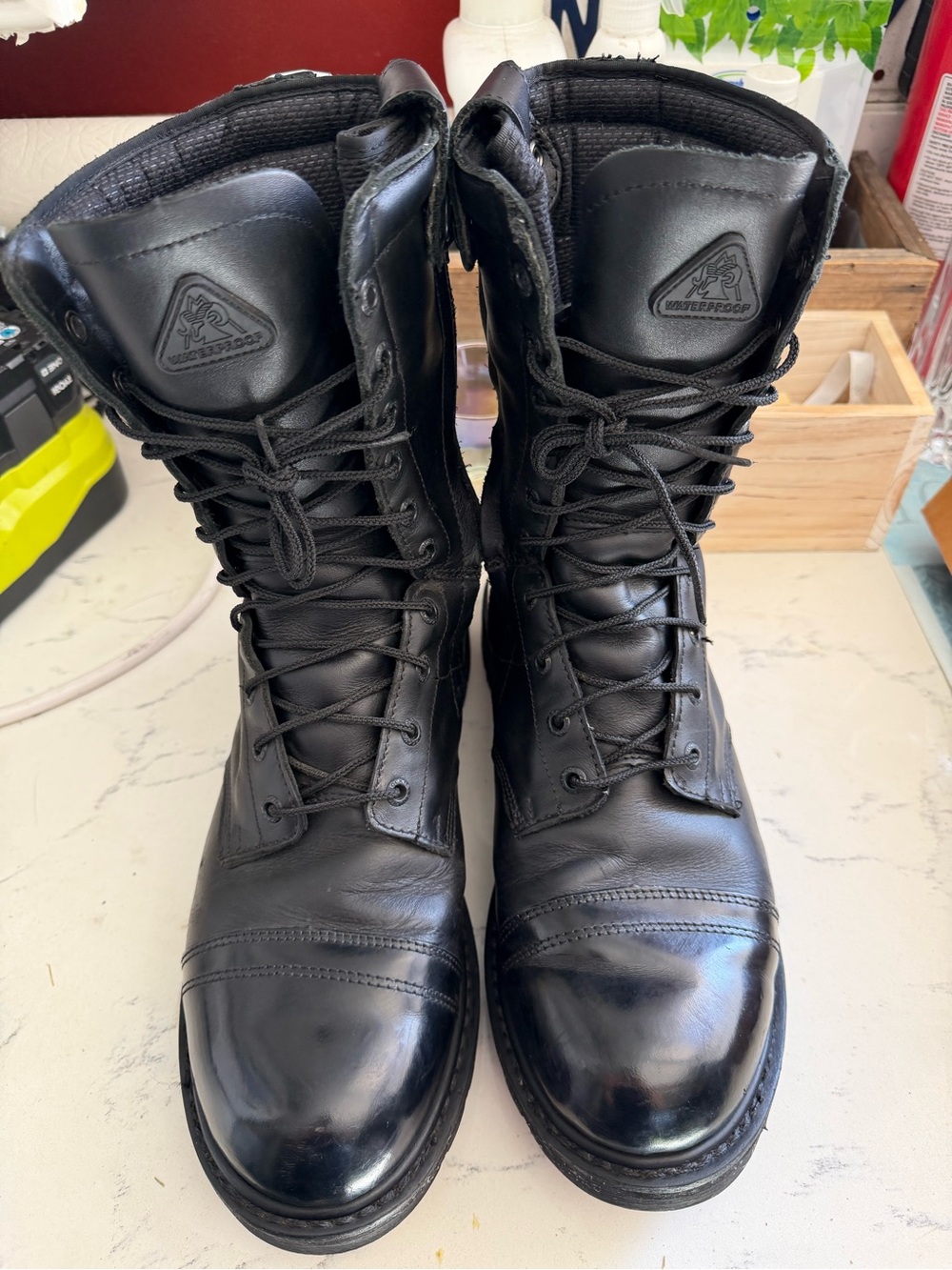 Rocky 2095 Para Leather Boots Mens Military-Style